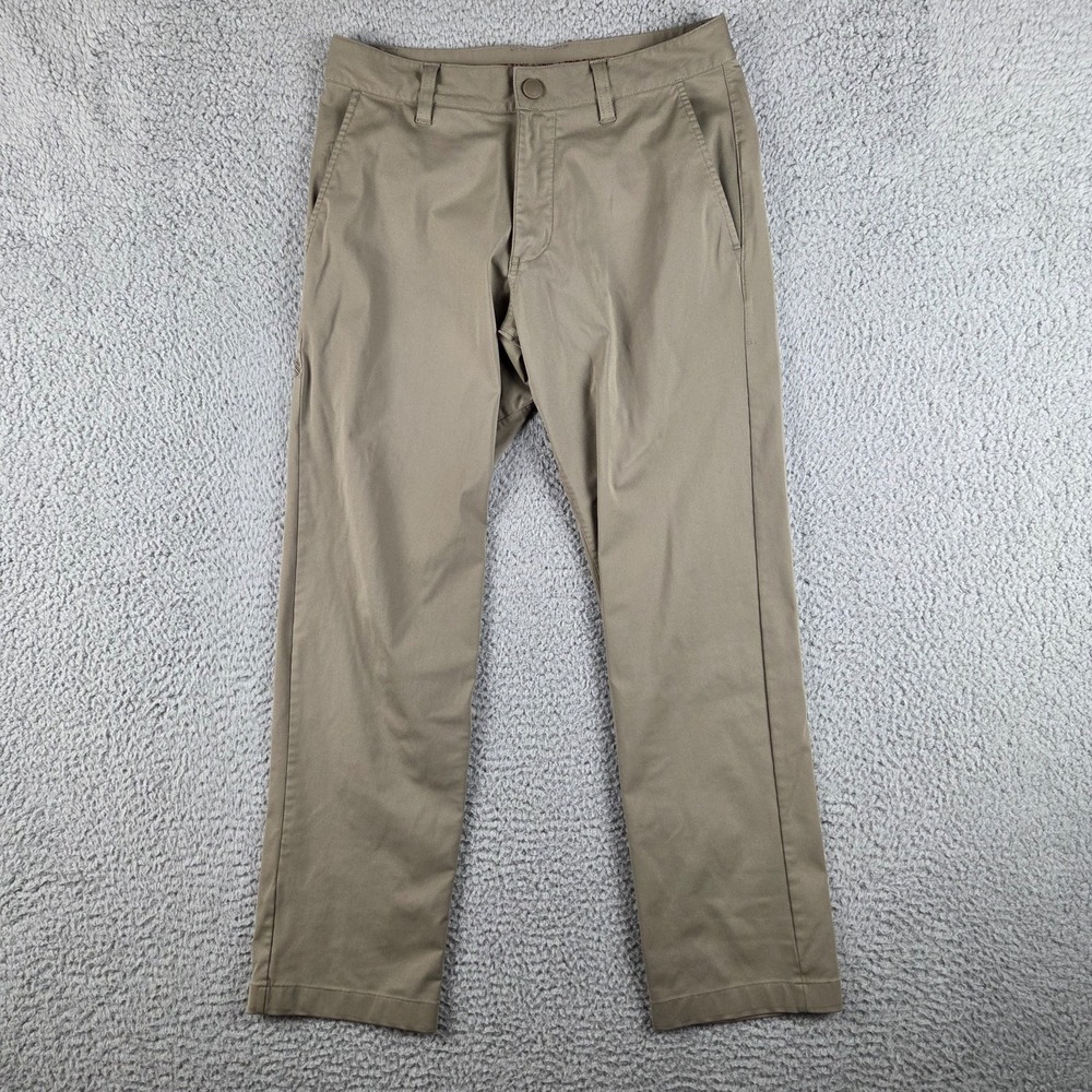 Rhone Commuter Pants Mens 28 (28x27) Brown Golf Straight‎ Leg 100% Polyester